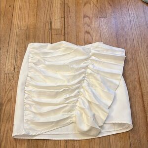 Grey Lab White Ruched Skirt